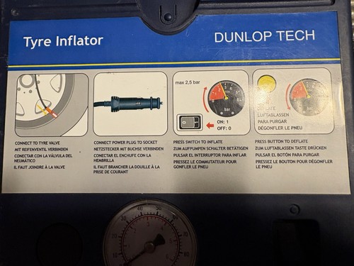Dunlop kompressor reifen - reifen, pumpe