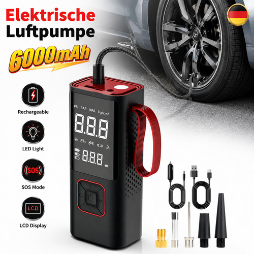 Lcd elektrische luftpumpe akku - lcd,